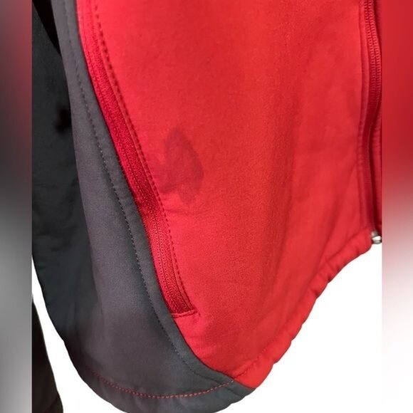 The North Face Men’s Jacket Size XXL Soft Shell Red with Gray Detail Windwall - Picture 5 of 16